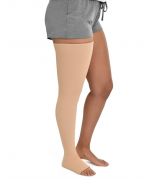 Jobst Relax thigh high nighttime compression garment (beige color)
