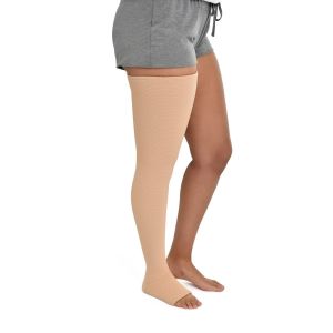 Jobst Relax thigh high nighttime compression garment (beige color)